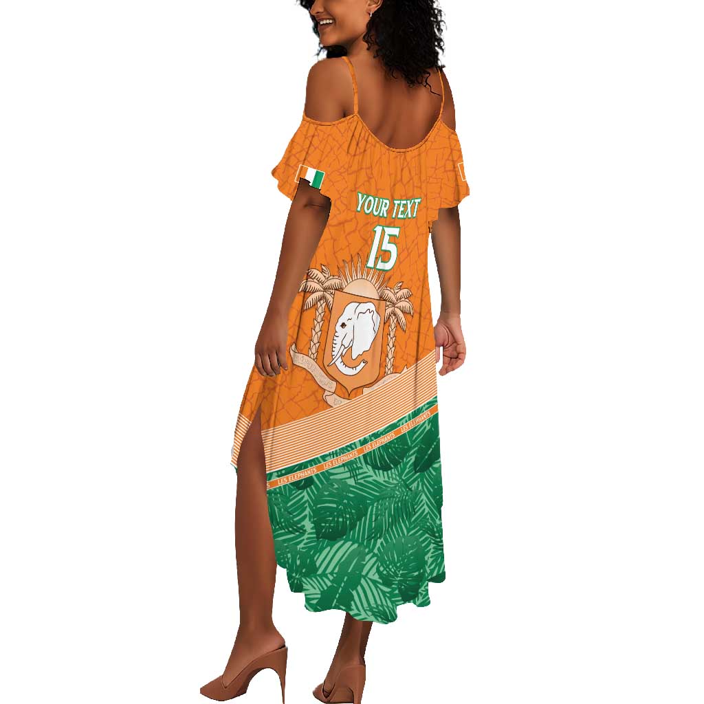 Ivory Coast Rugby Custom Summer Maxi Dress Allez Les Elephants