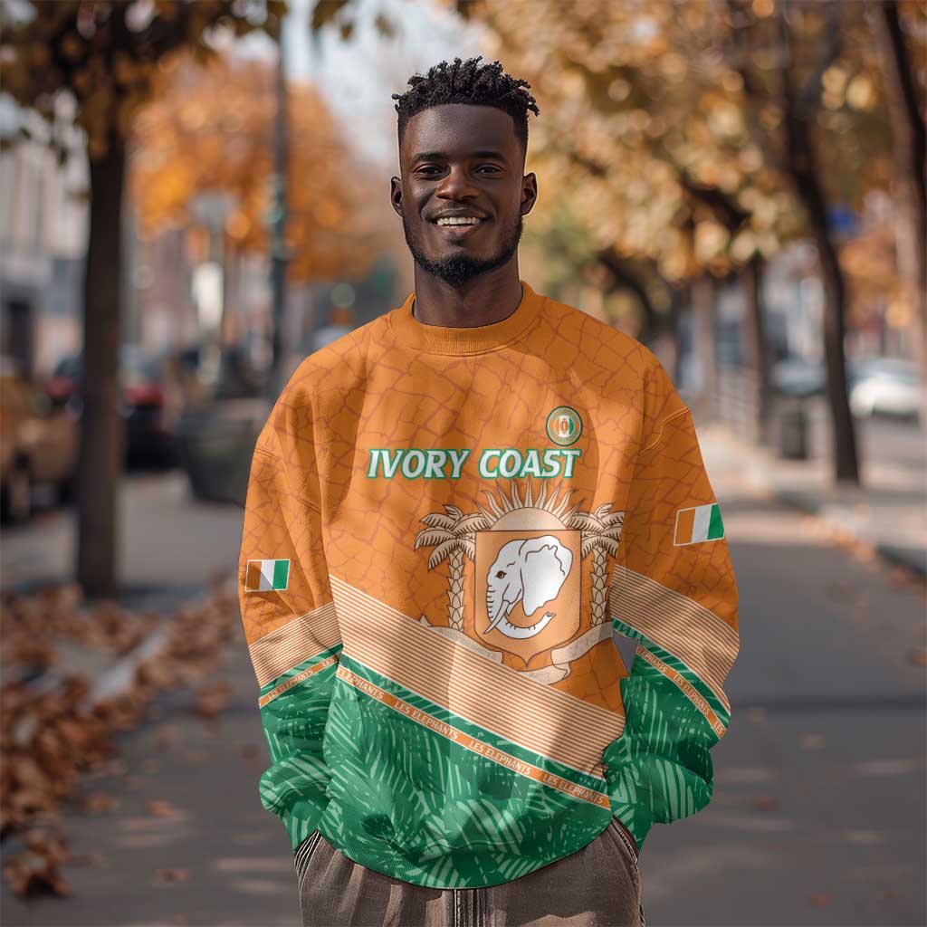 Ivory Coast Rugby Custom Sweatshirt Allez Les Elephants