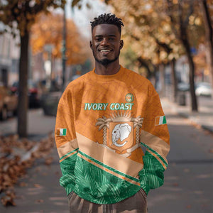 Ivory Coast Rugby Custom Sweatshirt Allez Les Elephants