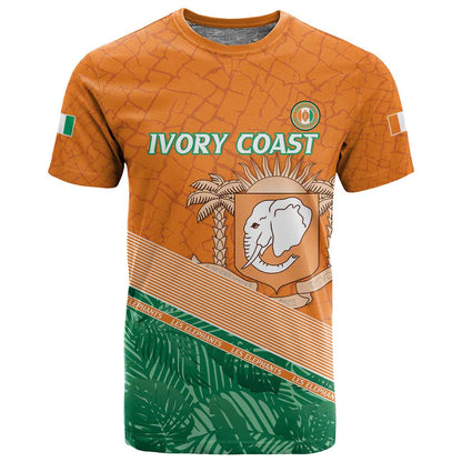 Ivory Coast Rugby Custom T shirt Allez Les Elephants