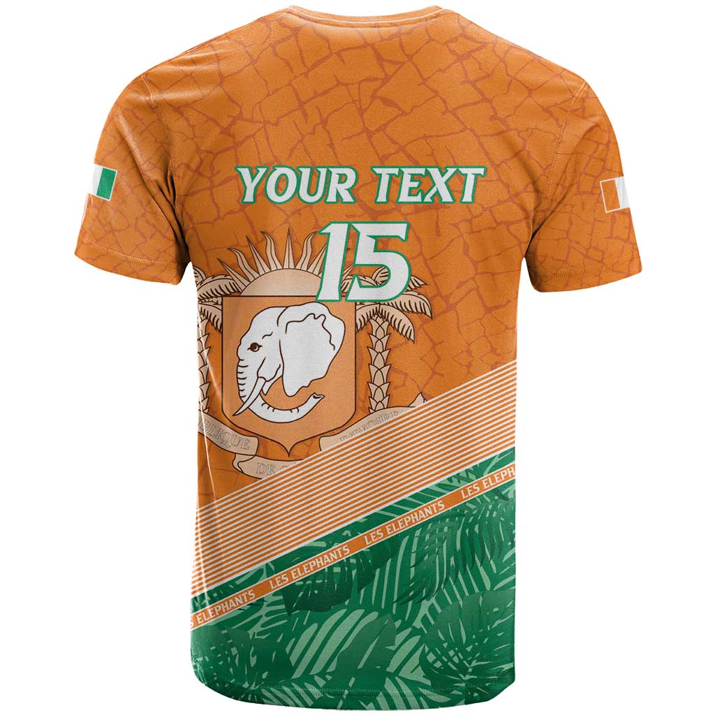 Ivory Coast Rugby Custom T shirt Allez Les Elephants