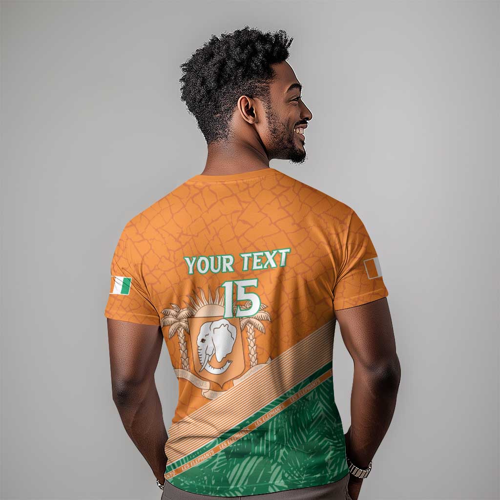 Ivory Coast Rugby Custom T shirt Allez Les Elephants
