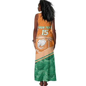 Ivory Coast Rugby Custom Tank Maxi Dress Allez Les Elephants