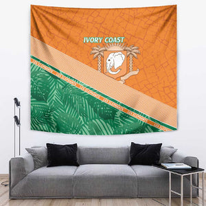 Ivory Coast Rugby Custom Tapestry Allez Les Elephants