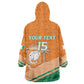 Ivory Coast Rugby Custom Wearable Blanket Hoodie Allez Les Elephants