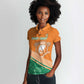 Ivory Coast Rugby Custom Women Polo Shirt Allez Les Elephants
