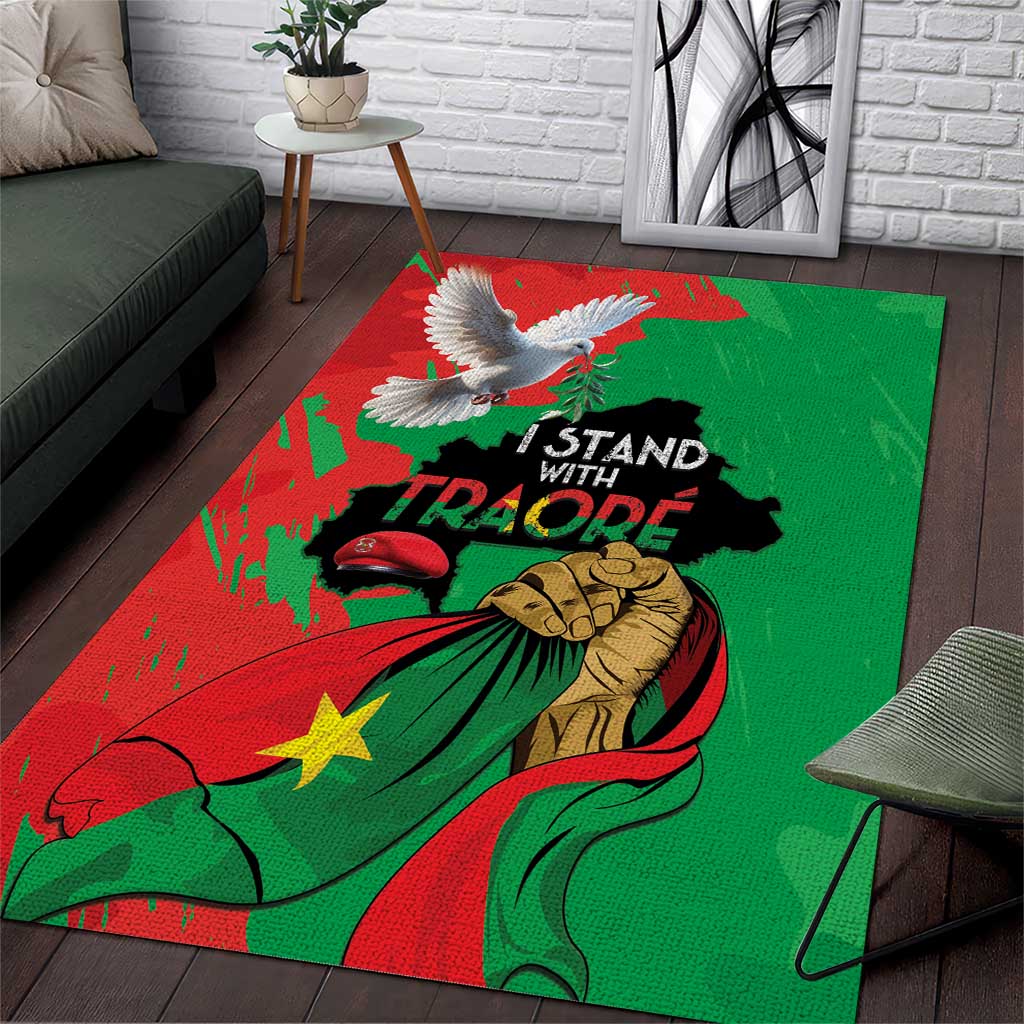 Burkina Faso I Stand With Traore Area Rug