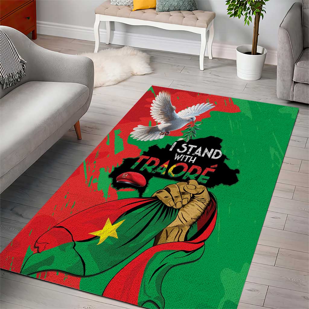 Burkina Faso I Stand With Traore Area Rug