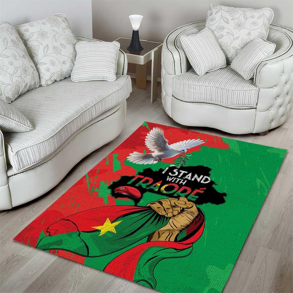 Burkina Faso I Stand With Traore Area Rug