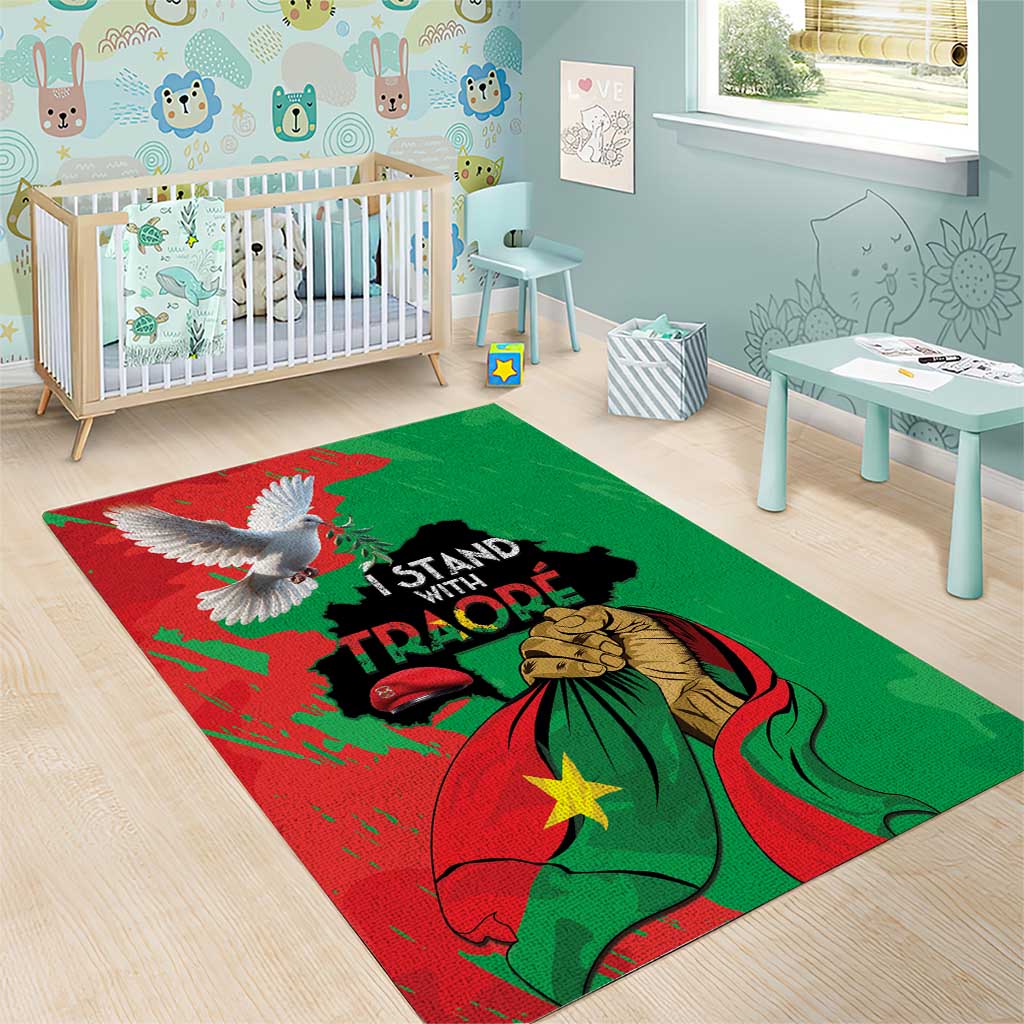 Burkina Faso I Stand With Traore Area Rug