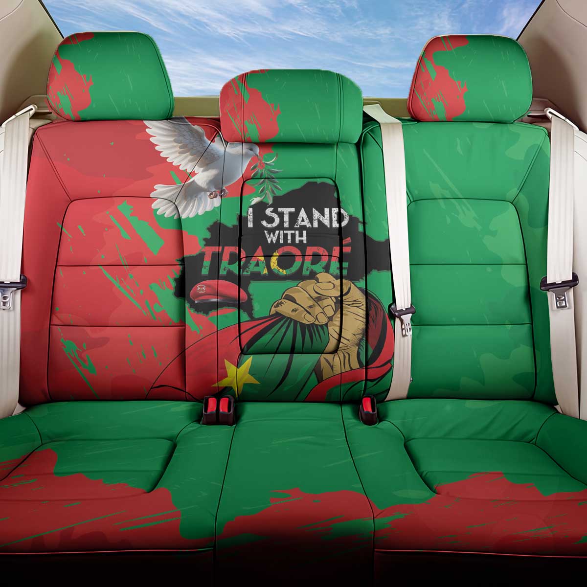Burkina Faso I Stand With Traore Back Car Seat Cover