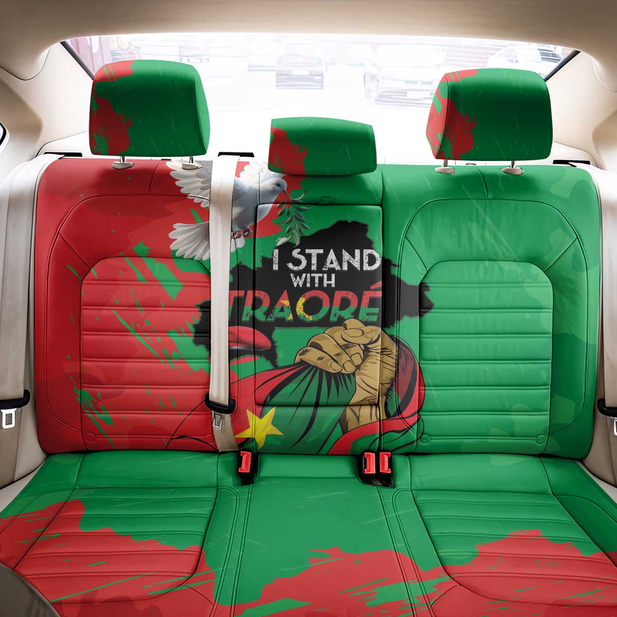 Burkina Faso I Stand With Traore Back Car Seat Cover