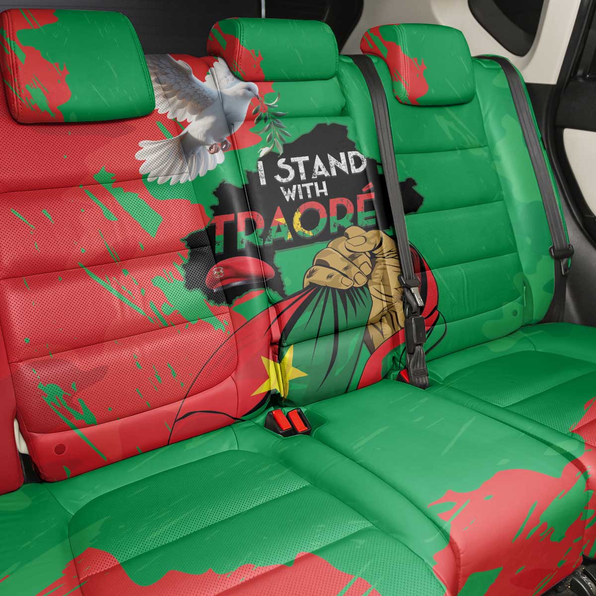 Burkina Faso I Stand With Traore Back Car Seat Cover