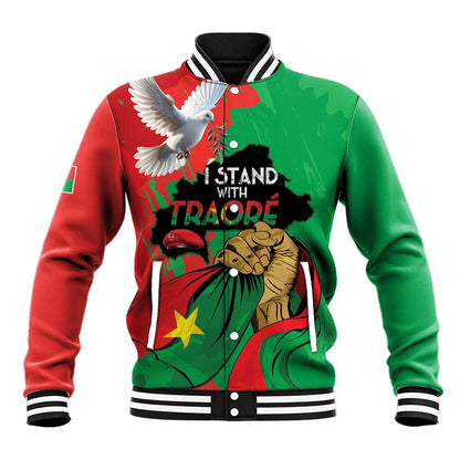 Burkina Faso I Stand With Traore Baseball Jacket
