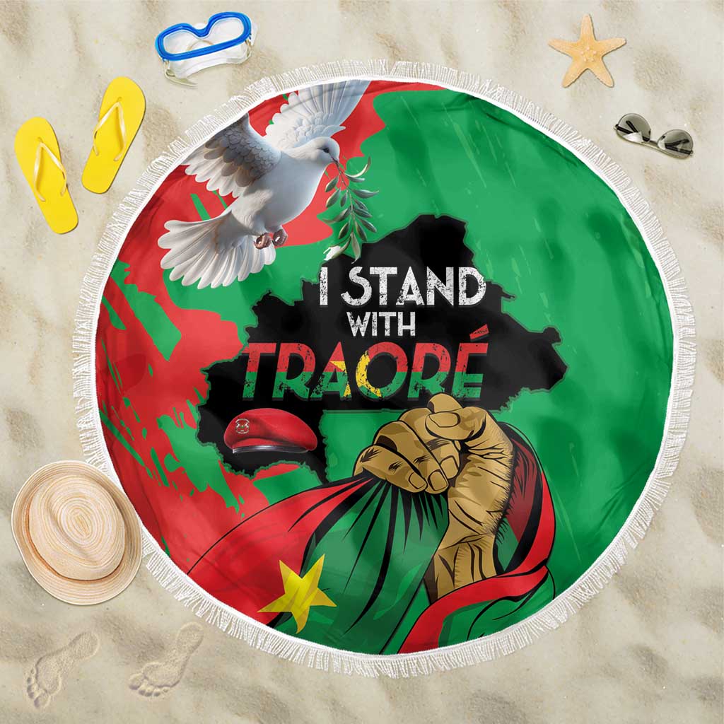 Burkina Faso I Stand With Traore Beach Blanket