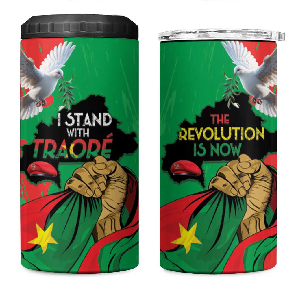 Burkina Faso I Stand With Traore 4 in 1 Can Cooler Tumbler