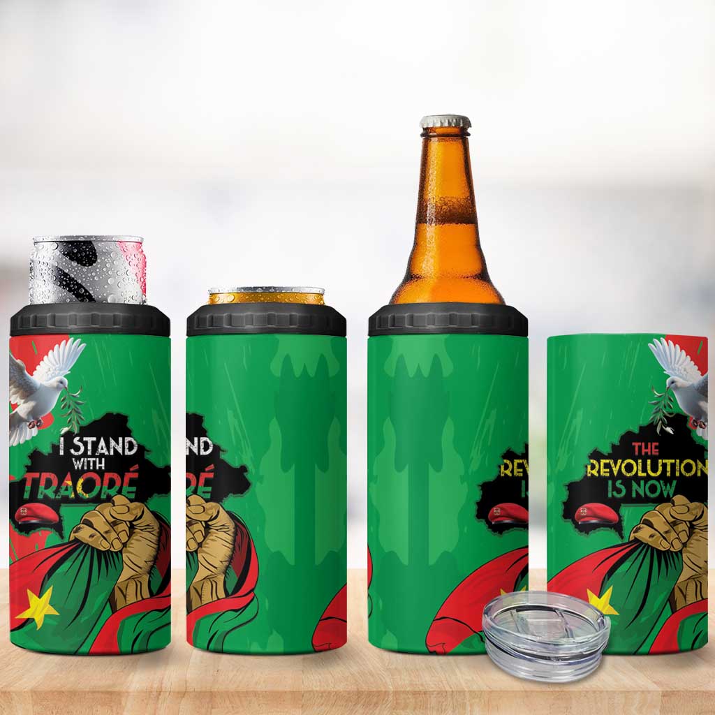 Burkina Faso I Stand With Traore 4 in 1 Can Cooler Tumbler