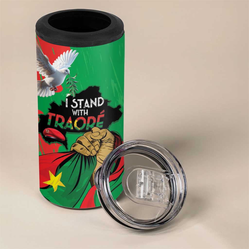Burkina Faso I Stand With Traore 4 in 1 Can Cooler Tumbler