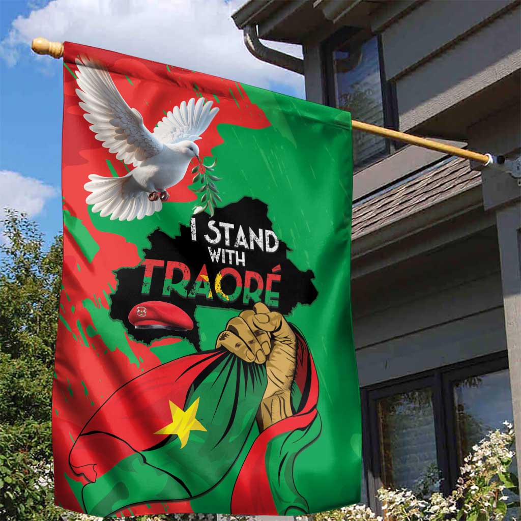 Burkina Faso I Stand With Traore Garden Flag