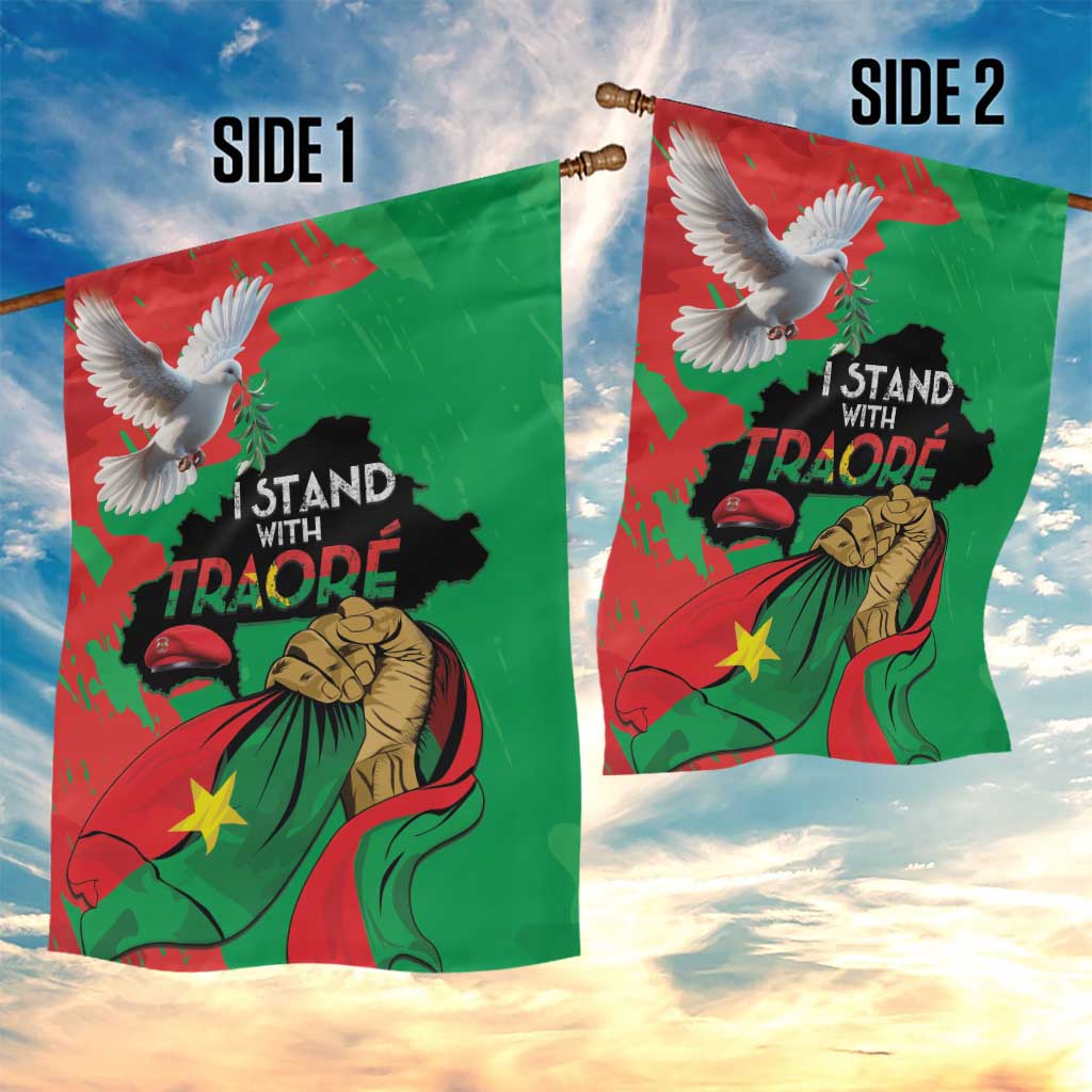 Burkina Faso I Stand With Traore Garden Flag