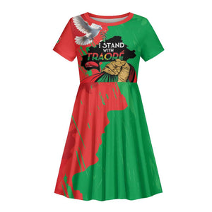 Burkina Faso I Stand With Traore Kid Short Sleeve Dress