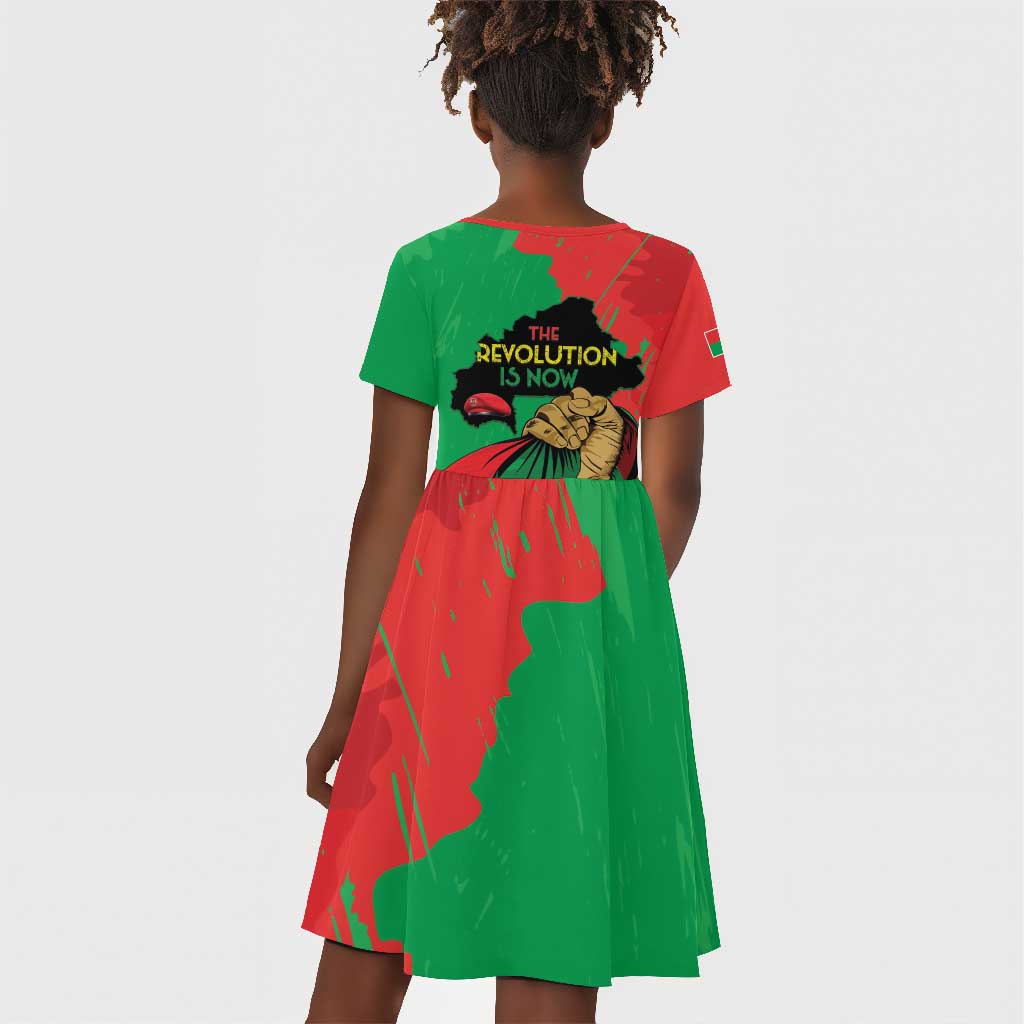 Burkina Faso I Stand With Traore Kid Short Sleeve Dress