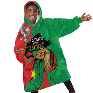 Burkina Faso I Stand With Traore Kid Wearable Blanket Hoodie