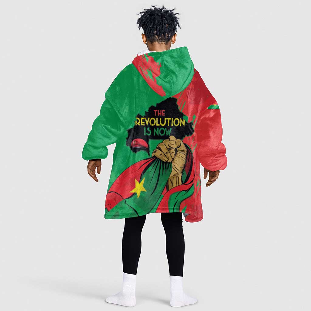 Burkina Faso I Stand With Traore Kid Wearable Blanket Hoodie