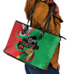 Burkina Faso I Stand With Traore Leather Tote Bag
