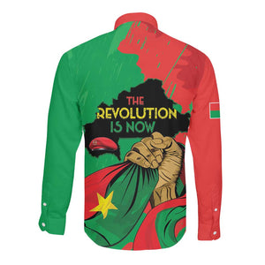 Burkina Faso I Stand With Traore Long Sleeve Button Shirt