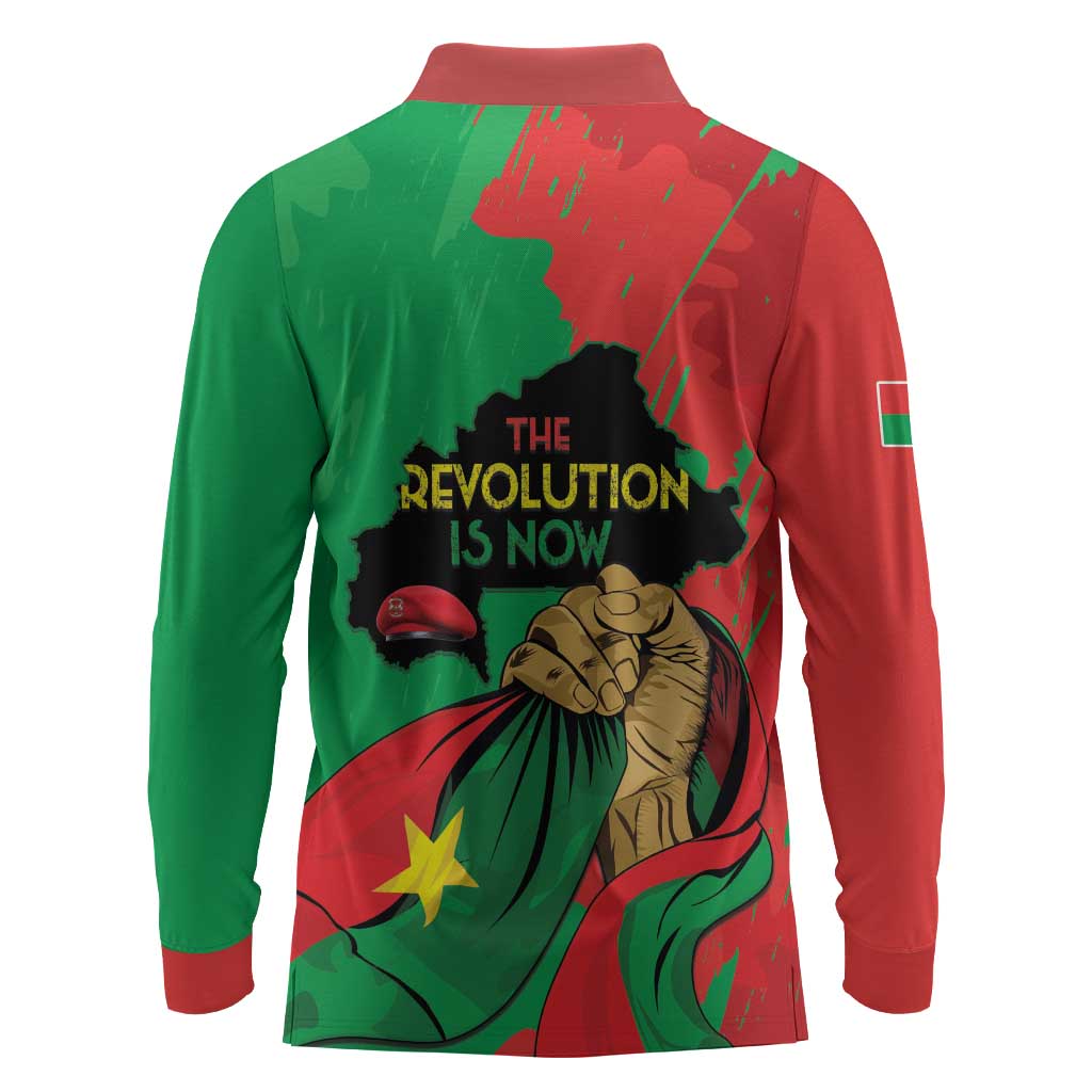 Burkina Faso I Stand With Traore Long Sleeve Polo Shirt