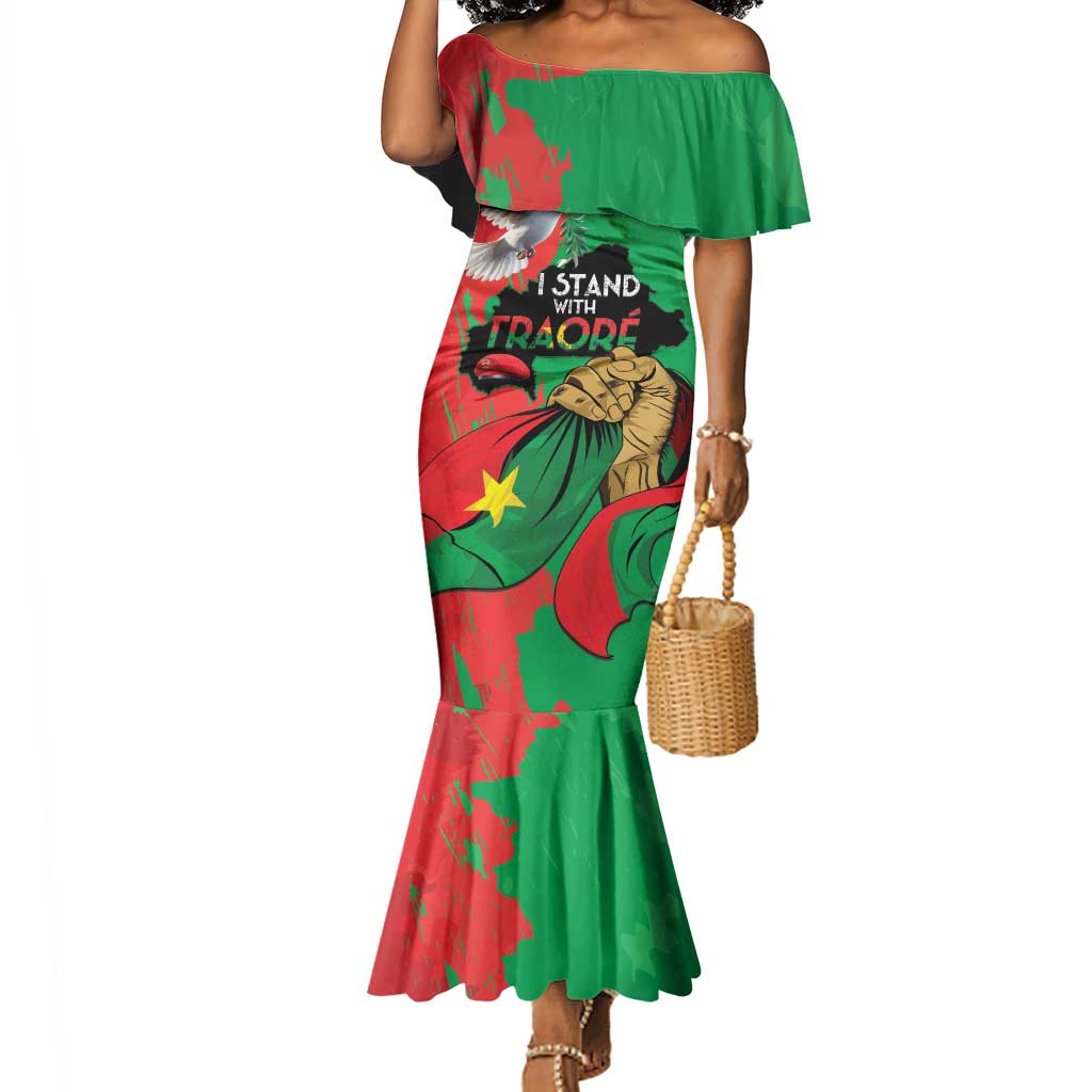 Burkina Faso I Stand With Traore Mermaid Dress