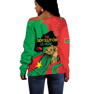 Burkina Faso I Stand With Traore Off Shoulder Sweater