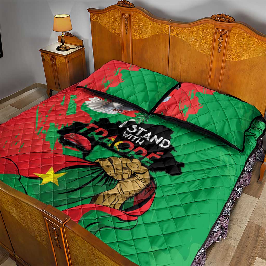Burkina Faso I Stand With Traore Quilt Bed Set