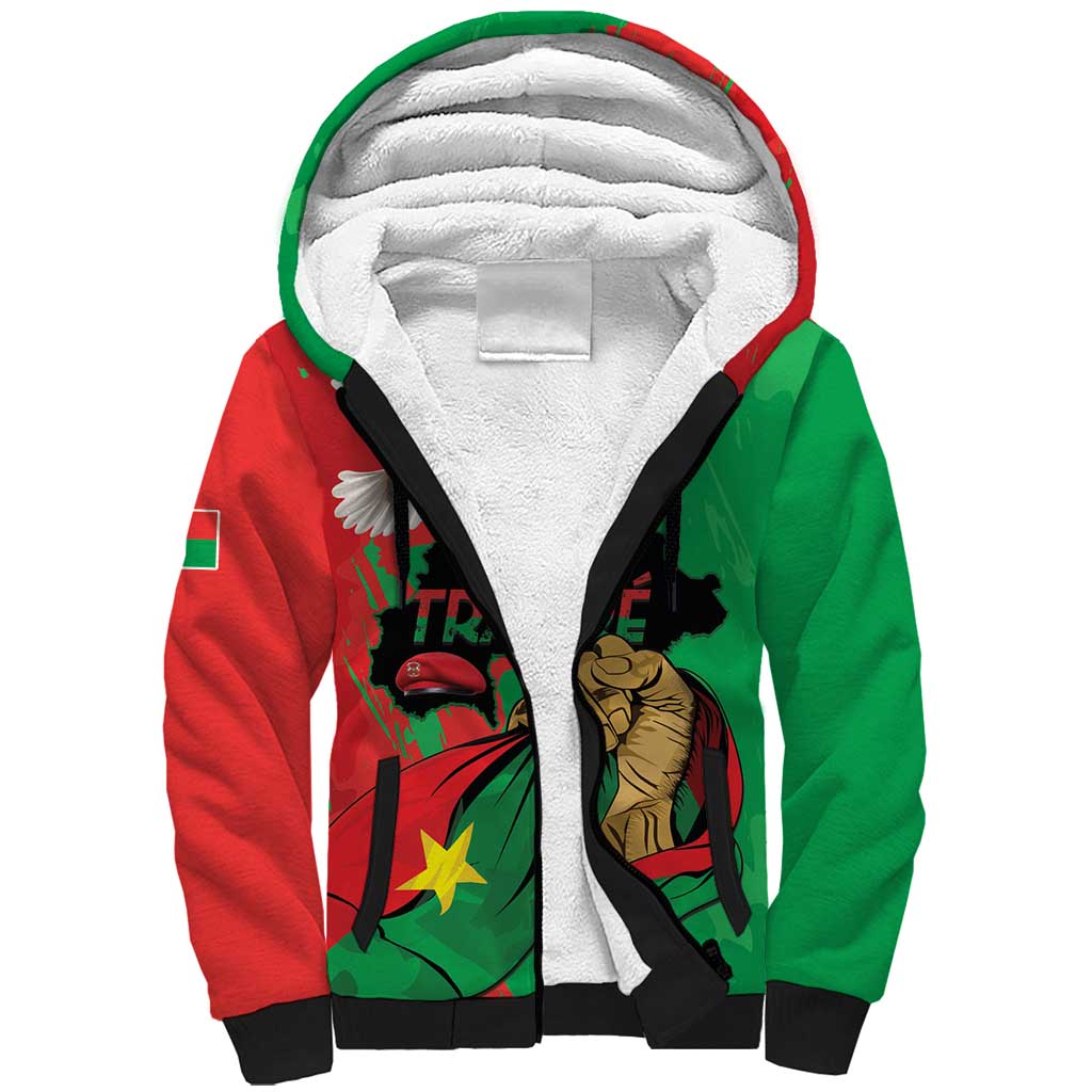 Burkina Faso I Stand With Traore Sherpa Hoodie