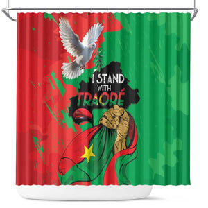 Burkina Faso I Stand With Traore Shower Curtain