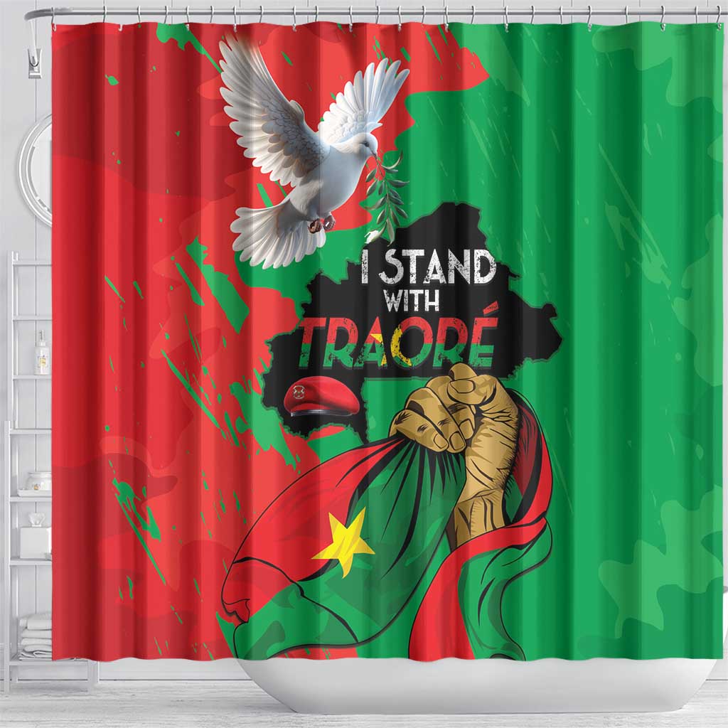 Burkina Faso I Stand With Traore Shower Curtain