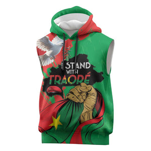Burkina Faso I Stand With Traore Sleeveless Hoodie - African Pride