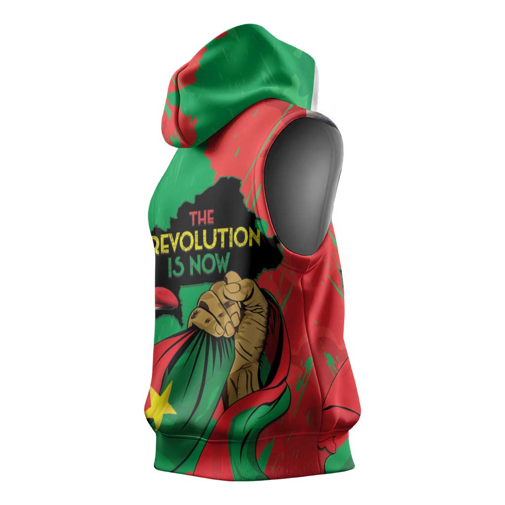 Burkina Faso I Stand With Traore Sleeveless Hoodie - African Pride