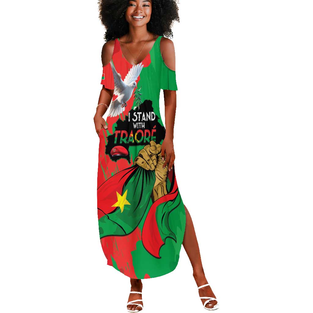 Burkina Faso I Stand With Traore Summer Maxi Dress
