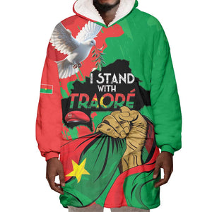 Burkina Faso I Stand With Traore Wearable Blanket Hoodie