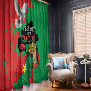 Burkina Faso I Stand With Traore Window Curtain