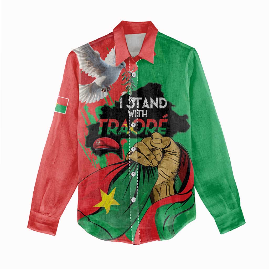Burkina Faso I Stand With Traore Women Casual Shirt