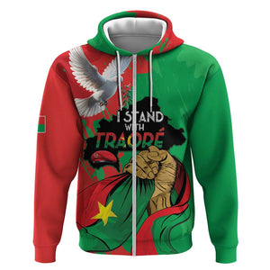 Burkina Faso I Stand With Traore Zip Hoodie