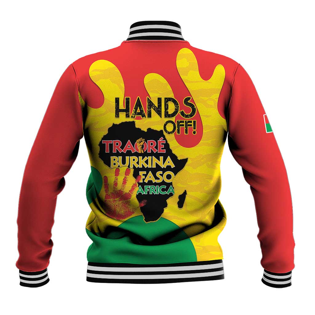 Hands Off Traore Burkina Faso Africa Baseball Jacket Military Pattern