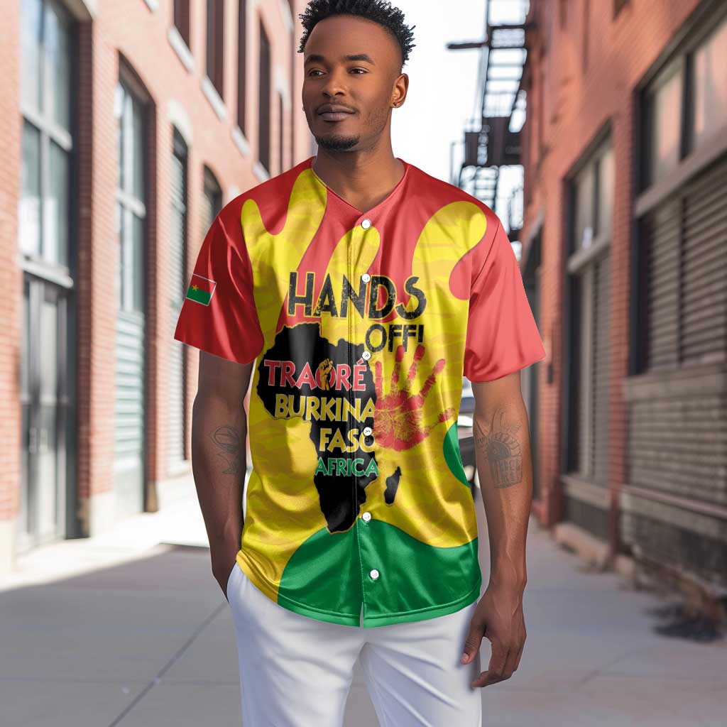 Hands Off Traore Burkina Faso Africa Baseball Jersey Military Pattern