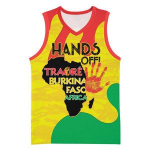 Hands Off Traore Burkina Faso Africa Basketball Jersey Military Pattern - African Pride