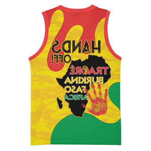 Hands Off Traore Burkina Faso Africa Basketball Jersey Military Pattern - African Pride