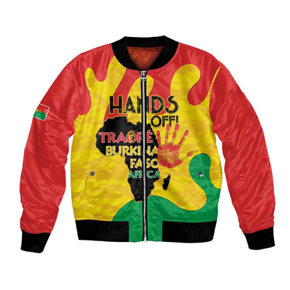 Hands Off Traore Burkina Faso Africa Bomber Jacket Military Pattern