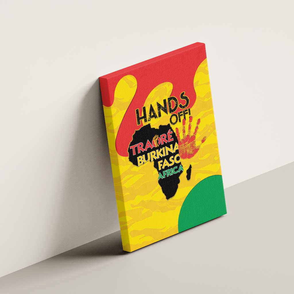 Hands Off Traore Burkina Faso Africa Canvas Wall Art Military Pattern